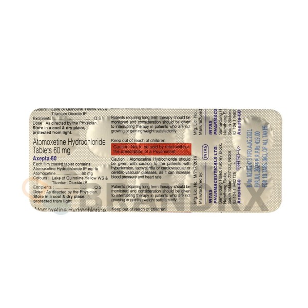 Axepta 60 mg Intas Pharmaceuticals